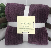 HKM-662227 Lightweight Coral Fleece Flannel Blanket for Office and Summer Use - Multiple Sizes Available