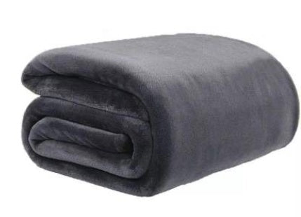 HKM-662227 Lightweight Coral Fleece Flannel Blanket for Office and Summer Use - Multiple Sizes Available
