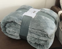 HKM-662227 Lightweight Coral Fleece Flannel Blanket for Office and Summer Use - Multiple Sizes Available