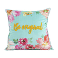 HKM-662291 Velvet Embroidered Throw Pillow Cover - Plush Cushion with Various Designs, 45x45 cm
