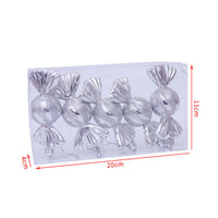 HKM-662355 Christmas Decoration Gift Box with 5 Electroplating Candy Props Pendants in Gold, Silver, and Red