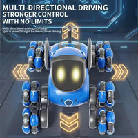 HKM-662483 Remote Control Robot Dog with 8 Wheels, 360° Rotation, Light and Sound for Ages 5 and Up