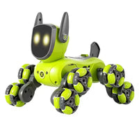 HKM-662483 Remote Control Robot Dog with 8 Wheels, 360° Rotation, Light and Sound for Ages 5 and Up