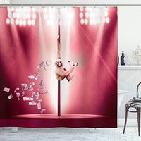 HKM-662611 Stylish Cat Pattern Polyester Shower Curtain in Various Colors and Sizes
