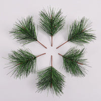 HKM-662675 Christmas PVC Pine Leaves Decoration with Small Pine Cones and Red Accents, 5-15cm