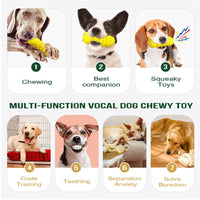 HKM-662675 Indestructible Squeaky Dog Chew Toys For Aggressive Chewers, Food Grade Material Dog Chew Toys, Tough Durable Dog Toys Medium