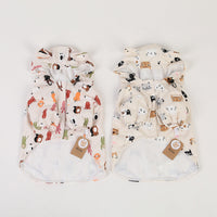 HKM-662675 Waterproof Puppy Raincoat in Bear and Cat Designs - Polyester Pet Raincoat, Multiple Sizes Available