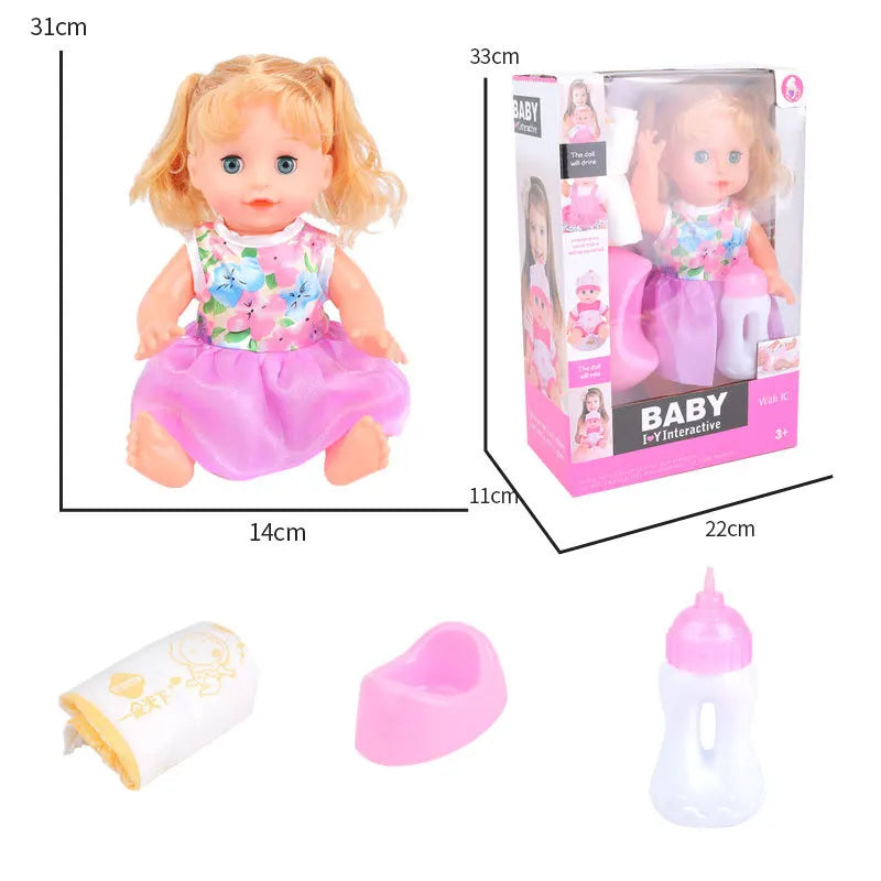 HKM-662739 Cute Baby Doll Play Set - Talking Doll with Changing Clothes, Educational Toy for Kids 0-14 Years