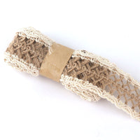 HKM-662739 Decorative Hemp Rope with Lace Trim for DIY and Craft Projects
