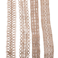 HKM-662739 Decorative Hemp Rope with Lace Trim for DIY and Craft Projects