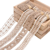 HKM-662739 Decorative Hemp Rope with Lace Trim for DIY and Craft Projects