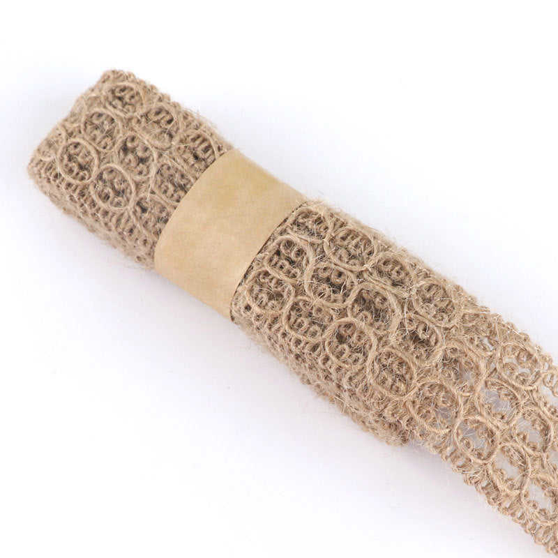 HKM-662739 Decorative Hemp Rope with Lace Trim for DIY and Craft Projects