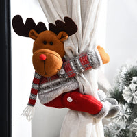 HKM-662867 Christmas Decorative Curtain Buckle - Santa Claus, Reindeer, Snowman Styles, Cloth Material