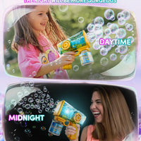 HKM-662867 Electric Automatic Bubble Maker - LED Light Outdoor Bubble Machine for Parties and Weddings