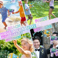 HKM-662867 Electric Automatic Bubble Maker - LED Light Outdoor Bubble Machine for Parties and Weddings