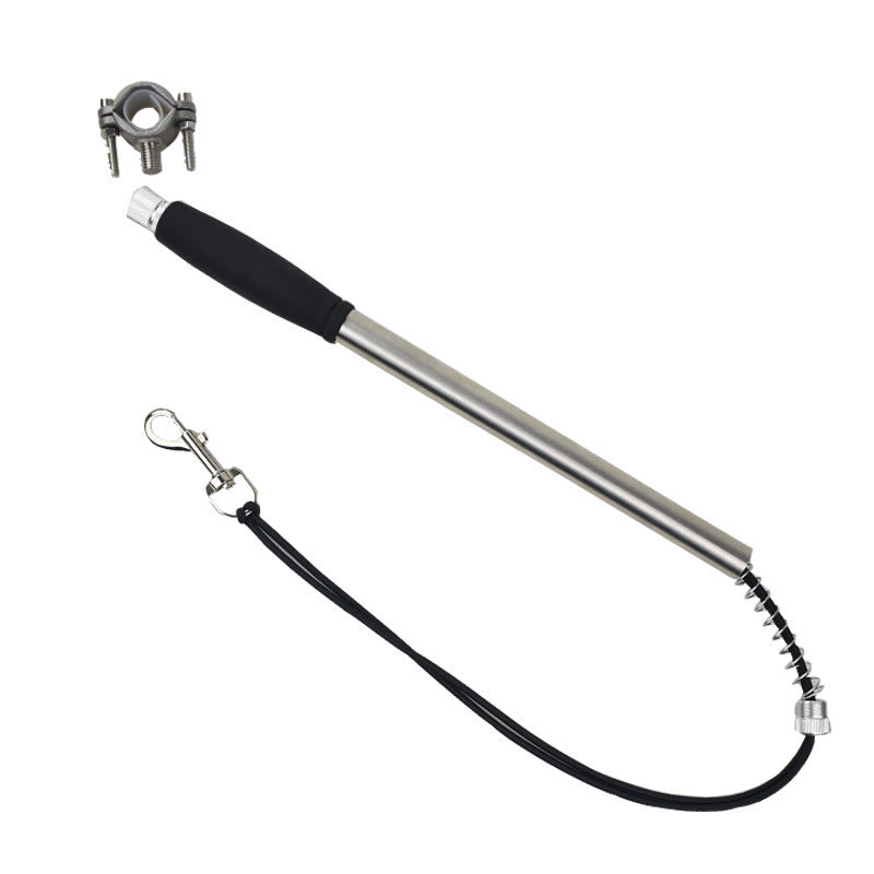 HKM-663059 Hands-Free Stainless Steel Dog Bike Leash with Adjustable Length for Biking and Jogging