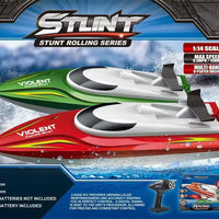 HKM-663059 High Speed 1/14 Scale Electric RC Racing Boat - Remote Control Mini Stunt Ship for Kids