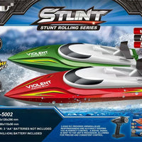 HKM-663059 High Speed 1/14 Scale Electric RC Racing Boat - Remote Control Mini Stunt Ship for Kids