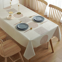 HKM-663059 Waterproof PVC Tablecloth - Oil-Proof, Anti-Scald, Rectangular Dining Table Cover