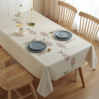 HKM-663059 Waterproof PVC Tablecloth - Oil-Proof, Anti-Scald, Rectangular Dining Table Cover