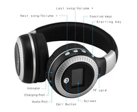 HKM-663123 High-Fidelity Bluetooth Wireless Headset with Microphone, FM, and TF Card Support