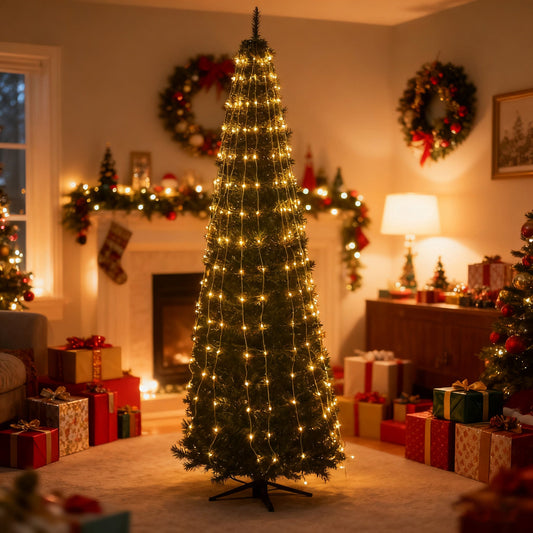 HKM-663187 Remote Controlled LED Christmas Light Strings - Colorful & Warm White Options, USB Powered Decorations