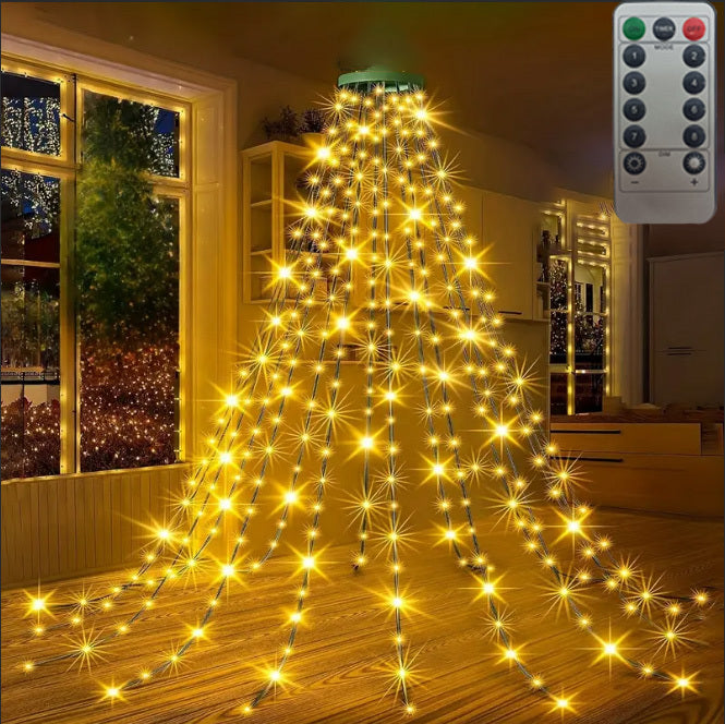 HKM-663187 Remote Controlled LED Christmas Light Strings - Colorful & Warm White Options, USB Powered Decorations