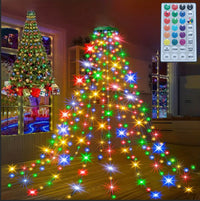 HKM-663187 Remote Controlled LED Christmas Light Strings - Colorful & Warm White Options, USB Powered Decorations