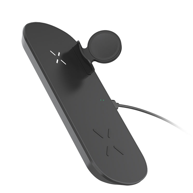HKM-663251 3 in 1 Wireless Charger for Galaxy Watch, AirPods, and QI-Compatible Devices