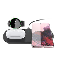 HKM-663251 3 in 1 Wireless Charger for Galaxy Watch, AirPods, and QI-Compatible Devices