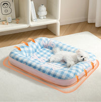 HKM-663251 All Seasons Small Dog Cushion Bed - Soft Teddy Sleeping Mat for Cats and Dogs