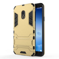 HKM-663315 2-in-1 Soft Rubber Phone Case with Stand for Meizu M15 and 15Lite - Dustproof and Shockproof Design