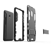 HKM-663315 2-in-1 Soft Rubber Phone Case with Stand for Meizu M15 and 15Lite - Dustproof and Shockproof Design