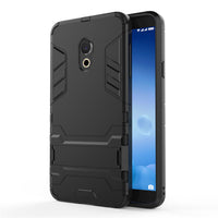 HKM-663315 2-in-1 Soft Rubber Phone Case with Stand for Meizu M15 and 15Lite - Dustproof and Shockproof Design
