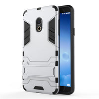HKM-663315 2-in-1 Soft Rubber Phone Case with Stand for Meizu M15 and 15Lite - Dustproof and Shockproof Design