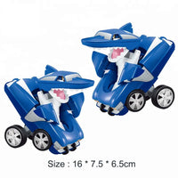 HKM-663315 Deformation Robot Inertia Car Toy for Children Ages 2-4, Light & Sound Educational Model