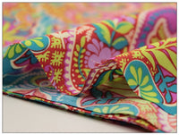 HKM-663379 Cotton Printed Fabric with Plant and Flower Design in Ginger - 50x150cm