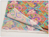 HKM-663379 Cotton Printed Fabric with Plant and Flower Design in Ginger - 50x150cm