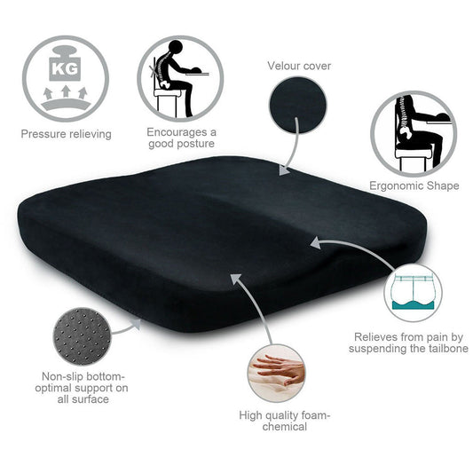 HKM-663443 Memory Foam Comfort Cushion - 40x40x6cm - High-Density Rebound Core with Soft Fabric Cover