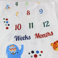 HKM-663635 Baby Full Moon Photography Backdrop Cloth - Polyester, 100x100cm, Cartoon Animal Design