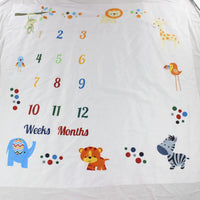 HKM-663635 Baby Full Moon Photography Backdrop Cloth - Polyester, 100x100cm, Cartoon Animal Design