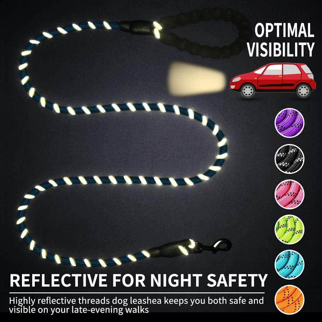HKM-663763 Small Medium Sized Pet Dog Luminous Leash Chain Puppies