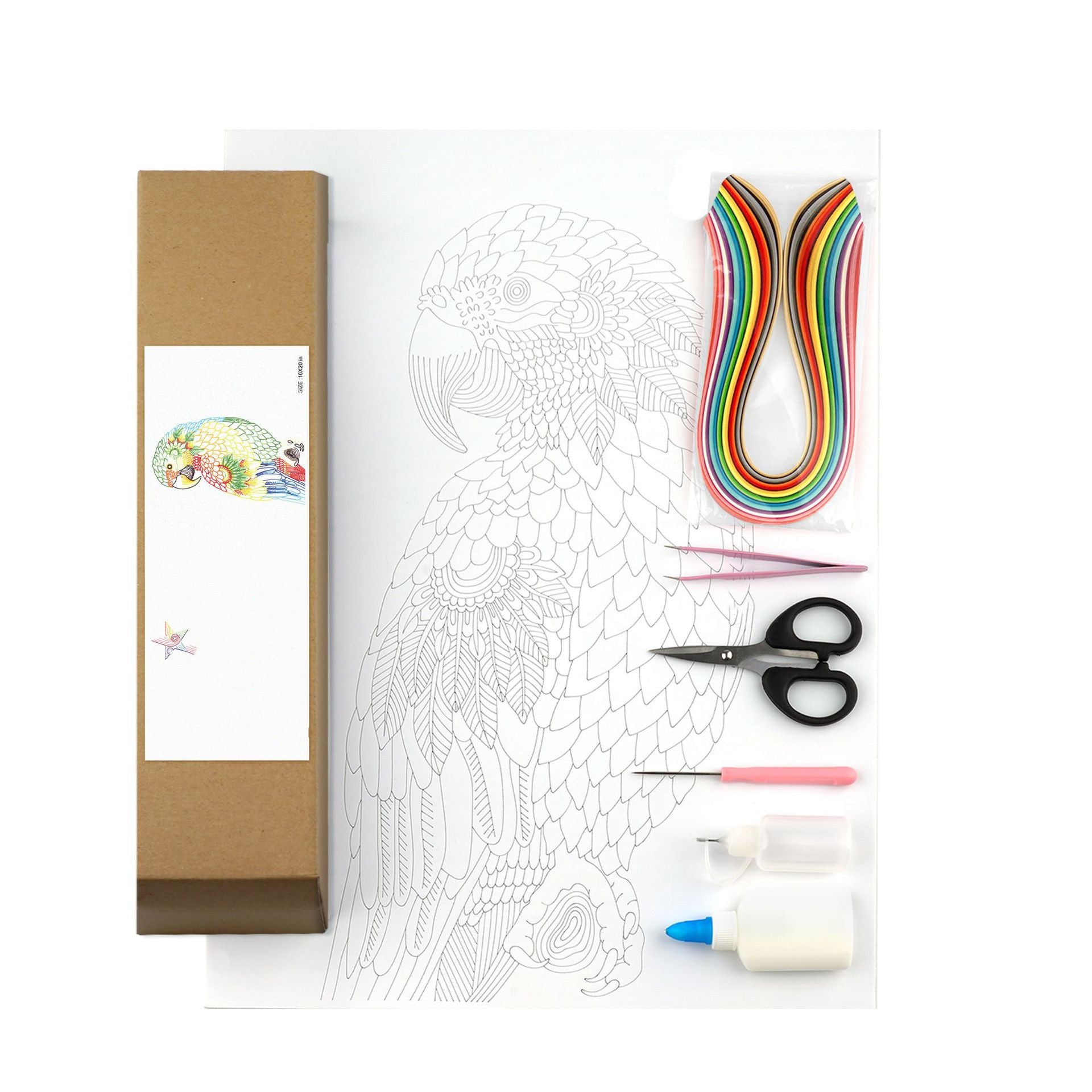 KTX-663891 Quilted Paper Painting Craft Kit with Custom and Colorful Quilling Paper