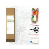 HKM-663891 Quilted Paper Painting Craft Kit with Custom and Colorful Quilling Paper