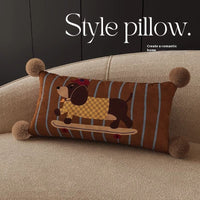HKM-664019 Cute Cartoon Puppy Print Pillow - Modern 45x45cm, 50x50cm, 60x60cm Sizes Available