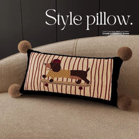 HKM-664019 Cute Cartoon Puppy Print Pillow - Modern 45x45cm, 50x50cm, 60x60cm Sizes Available