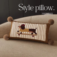 HKM-664019 Cute Cartoon Puppy Print Pillow - Modern 45x45cm, 50x50cm, 60x60cm Sizes Available