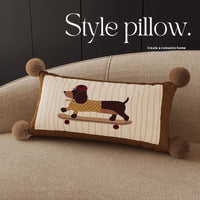 HKM-664019 Cute Cartoon Puppy Print Pillow - Modern 45x45cm, 50x50cm, 60x60cm Sizes Available