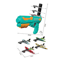 HKM-664019 EVA Foam Air Battle Planes - 4 Piece Continuous Shooting Toy Set for Kids