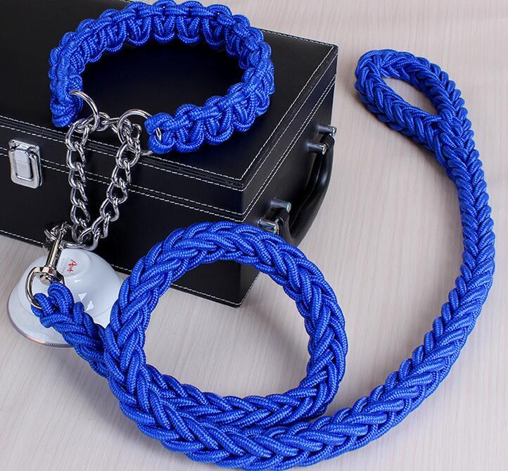 HKM-664211 Adjustable Dog Collar and Leash Set - Sizes S, M, L, XL, Multiple Leash Diameters